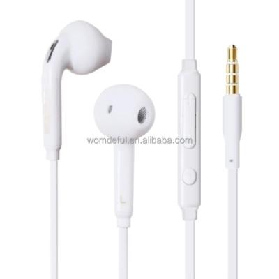 China Viable 3.5mm Jack S6 Sports Earbuds Inner Earphone With Mic Volume Control Earbuds For Samsung s6 s7 edge s8 high quality version for sale