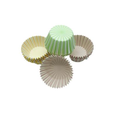 China Mini Disposable Greaseproof Ceramic Cupcake Cups Solid Color Bread Baking Cup for sale