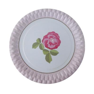 China Bulk Disposable Disposable Cake Decorating Christmas Paper Plates for sale