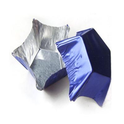 China Brilliant. Matte. Ripple Aluminum Foil Chocolate Cups For Chocolate Packaging for sale