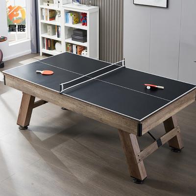 China Luxury indoor sports game table 3 in 1 modern style slate solid wood multi functional pool table 7 feet for sale for sale