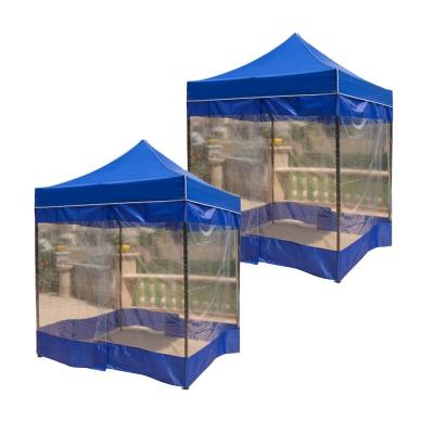 China Custom Folding Water Resistant Outdoor Advertising Tent 2*2m Gazebo Fabric Trade Show Tent Canopy With Sidewall for sale