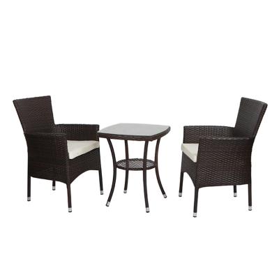 China Modern Luxury Steel Color Optional PE Spring Garden Furniture Outdoor Garden Sets Of 3 for sale