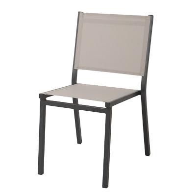 China Factory Price Stackable Outdoor Furniture Family Metal Dining Chair Garden Chairs Aluminum Patio Dining for sale