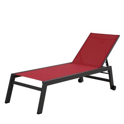 China K/d Adjustable Structure With New Fashion Wheels Furniture Outdoor Pool Sofa Aluminum People Sofa Recliner for sale