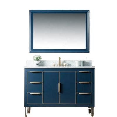 China Modern 48inch Bathroom Vanity Sink Modern Cabinet Design Modern Bathroom Equipment for sale