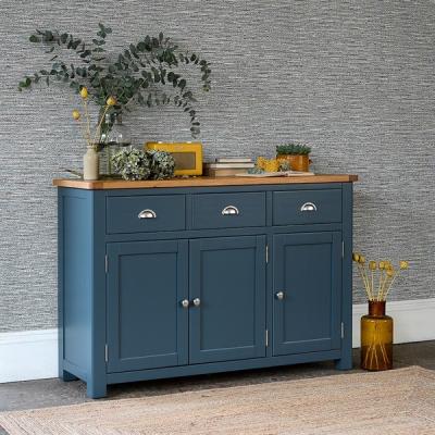 China Large 3-door blue sideboard adjustable (height) for sale