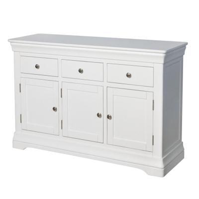 China (Size) 140cm Large Adjustable White Painted Sideboard Storage Cabinet With Drawer for sale