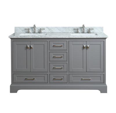 China Homedee Modern Gray Commercial Bathroom Vanity With Top for sale