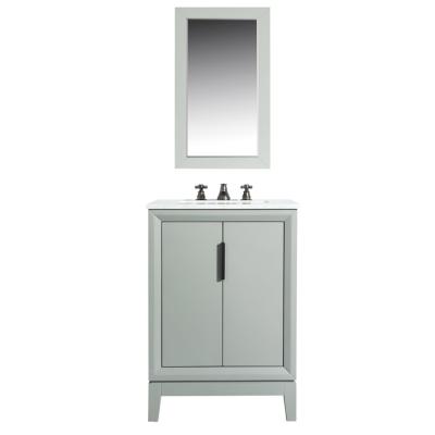 China Homedee 24inch Modern Gray Color Bathroom Vanity With Marble Top for sale