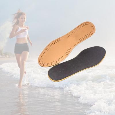 China Leather Shoe Insole Washable Comfortable Sweat-abbsorb Latex Cushioning Ventilation Memory Soft Shoe Insole for sale