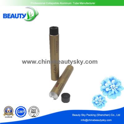 China Collapsible aluminum Tube  for  PH<7 Hair Color cream Packaging with Golden color finishing enamel for sale