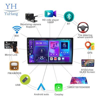 China GPS YuHang 9863 10.1 inch Touch Screen Car Stereo Radio System Dual 13 Din Car Android Player 2+32G 4+64G 6+128G for sale