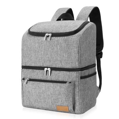 China Waterproof Leakrproof Insulated Cooler Backpack Double Layer Lunch Bag Cooler 3-12 Hour Custom Insulated Picnic Bag Cooler for sale