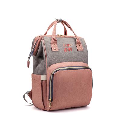 China Backpack / Bag High Quality Color Matching Baby Diaper Handbag Diaper Bag Mommy Changing Backpack for sale