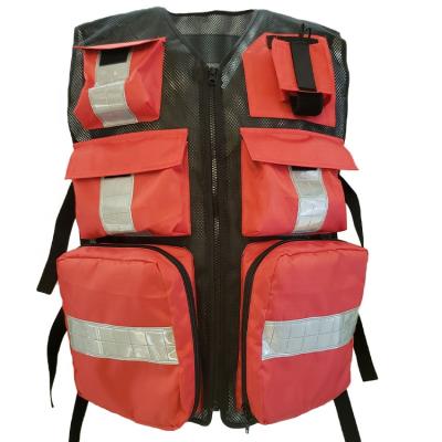 China High Visibility EMS EMT First Aid Response High Visibility Search and SAR Rescue Safety Vest for sale