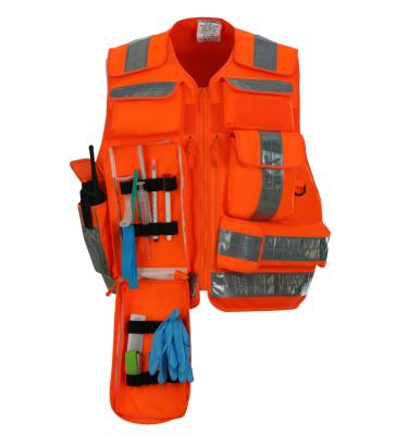 China Water Proof High Visibility EMS Paramedic First Aid Search And Rescue Respond Ambulance Safety Reflective Vest for sale