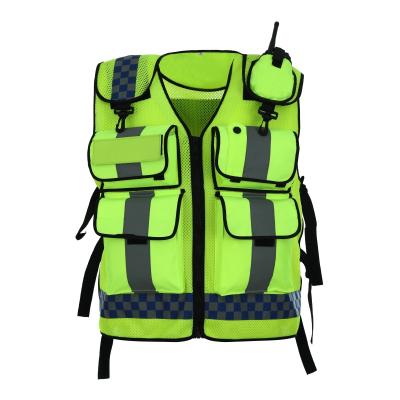 China Customized Wholesale Men's Water Proof Adjustable Waist Safety Reflective Vest for sale