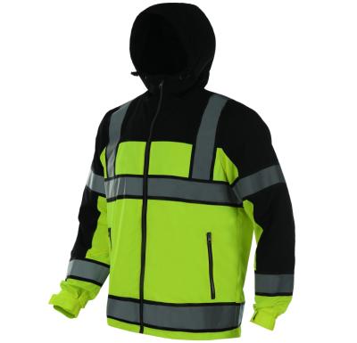 China Work Uniform High Visibility Safety Fluorescent Yellow Reflective Jacket for sale