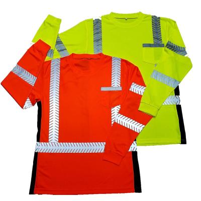 China Hot Selling Safety LOGO Polyester Birdeye Heat Transfer Reflective Tape Customization Reflective Shirt for sale