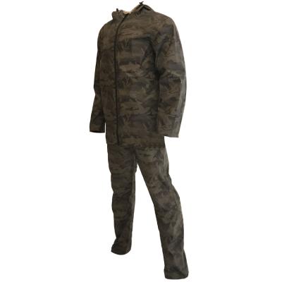 China Bachelor's Rainwear Most Popular Camouflage Rain Suit Climbing Jacket With PU Polyester Coating Raincoat for sale