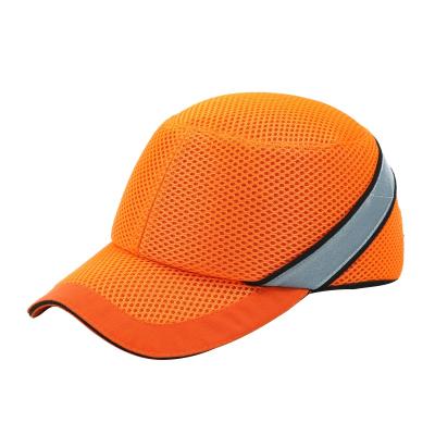 China Orange Hotsell 100% Polyester Bump Hat With Protective Safety Hard Hat EVA Hard Pad for sale