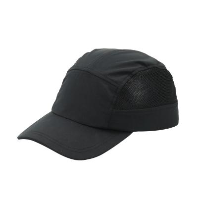 China 100% Cotton Safety Hard Hat With ABS Inner Shell Safety Bump Cap Mesh Fabric Black Industrial Baseball Bump Hats for sale