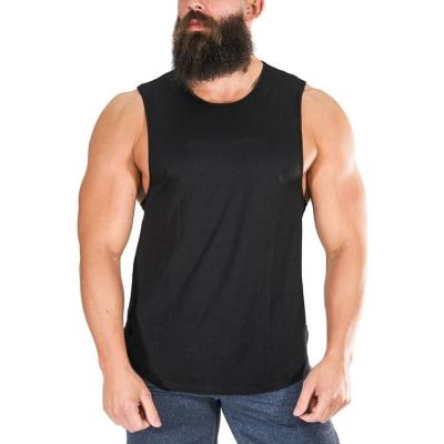 China New Qufan Breathable Summer Letter Printed Casual Shirt Men's Gym Running Tops Sleeveless Casual Sportswear Men's Fitness Shirt For Men for sale