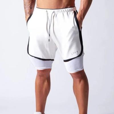 China Wholesale New Qufan Men's Fitness Shorts Anti-Wrinkle Lined Outdoor Fitness Shorts Striped Five Hundred Sweat-Wicking Pants Breathable Sports for sale