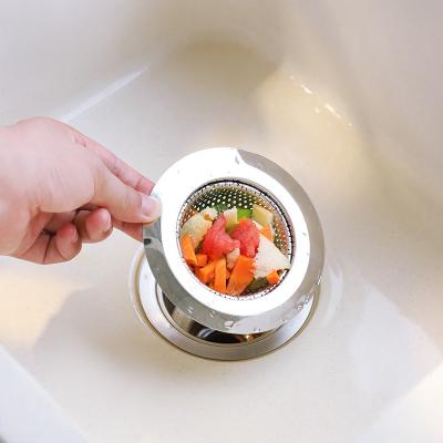 China Sustainable Bathroom Corner Drain Basket Strainer Stainless Steel Kitchen Sink Trap Strainer for sale