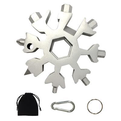 China Portable Multifunctional Snowflake Pendant Wrench With Colorful Bottle Opener Screwdriver Wrench Hexagon Pocket Key for sale