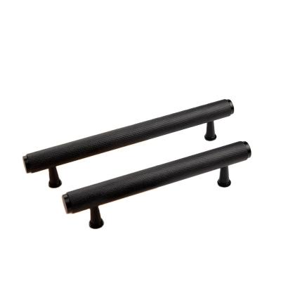 China Modern Home Furniture Black Hardware Handles Knobs Cupboard Aluminum Cabinet Handle Pulls T Bar For Kitchen Furniture for sale