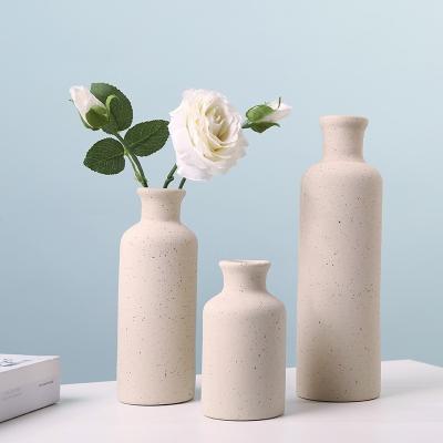 China Ceramic Vases Set of 3 Simple Classic Ceramic Vases Modern Simple Vintage Ceramic Vases for Home Decor for sale