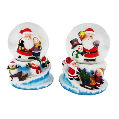 China Europe Christmas Santa Claus Snow Globe Series For Indoor Home Table Decoration Gifts for sale