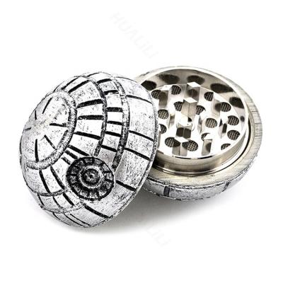 China Weed Grinder Death Star Sphere Zinc Herbal Ball Grinderball and Chain Herb Grinder for sale