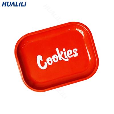 China Factory Wholesale Paper Rolling Smoking Tray Tinplate Metal Tin Rolling Tray Cigarette Tray for sale