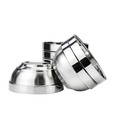 China Newcomer Personalized Stainless Steel Soup Bowls Non Slip Metal Insulated Deep Rice Bowl for sale