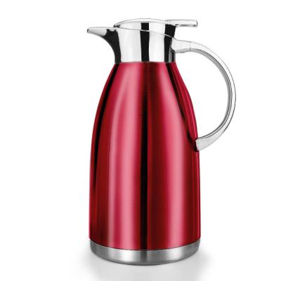 China 304 Stainless Steel Edible Grade Red Hot Water Kettle Flask Bottle Thermal Insulation Viable And Cold Jugs for sale