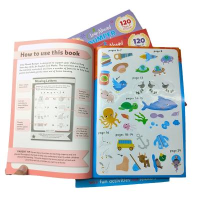 China Kindergarten and Fundation printed notebook for kids with stickers for sale