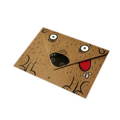 China Cartoon Thick Creative Puppy Double Paper Packaging Printed Paper Envelope Mailing Envelopes for sale