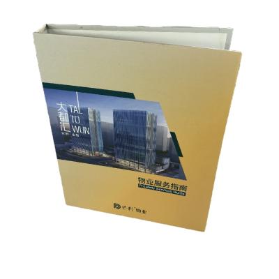 China With Glossy Pocket Custom 3 Ring Binder Folder And Card Slot Lamination For Project Real Estate Development for sale