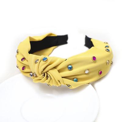 China Lady Korean Crystal Headbands Colorful Fashion Style Factory Design Winter Hairband Women Headpiece for sale