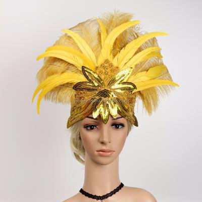 China ERXI Feather Factory Handmade Indian Fancy Feather Headdress For Carnival/Halloween for sale