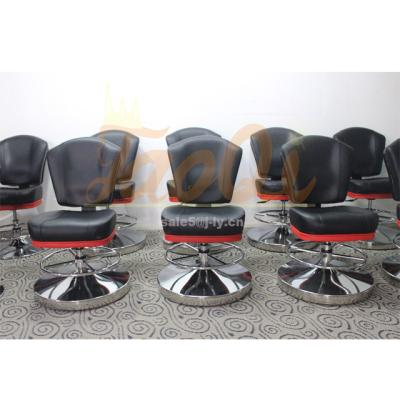 China High Quality 360 Degree Rotation Bar Chairs Swivel Game Seating Slot Machine Bar Stool Roulette Casino Poker Metal Base Chair K41 for sale