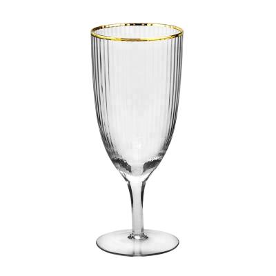 China MC Wedding Vintage Gold Rim Wholesale Wine Glasses for sale