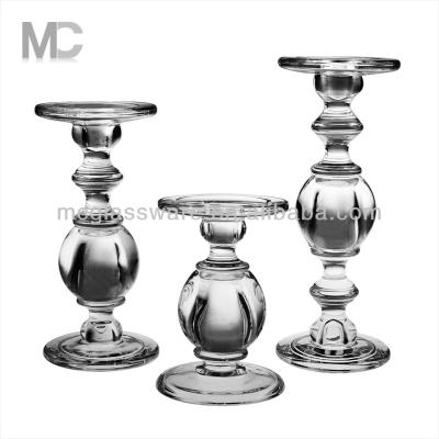 China Wholesale Home Decoration Long-stemmed Crystal Glass Candle Holder Large for sale