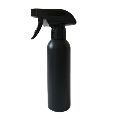 China Round Shape Liquid Matte Black HDPE Chemical Cleaning Packaging 250ml 8oz Trigger Spray Cleaner Plastic Bottle for sale