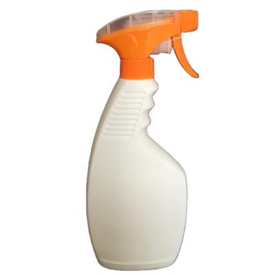 China 500ml HDPE Shape Trigger Spray Kitchen Cleaning Liquid Plastic Packing Flat Bottle for sale