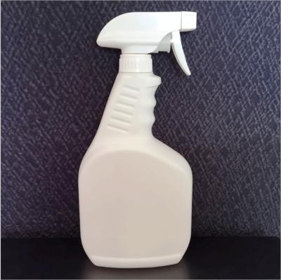 China Factory Supply 750ML 24oz HDPE Shape Liquid Plastic Flat Spray Trigger Chemical Home Packing Cleaner Bottle for sale