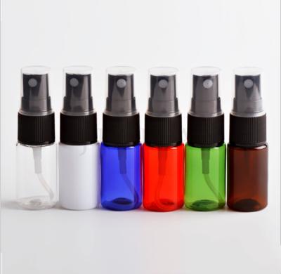 China Household Products 10ml PET Plastic Flat Shoulder White And Transparent Color Toner Cosmetic Mist Spray Bottle for sale